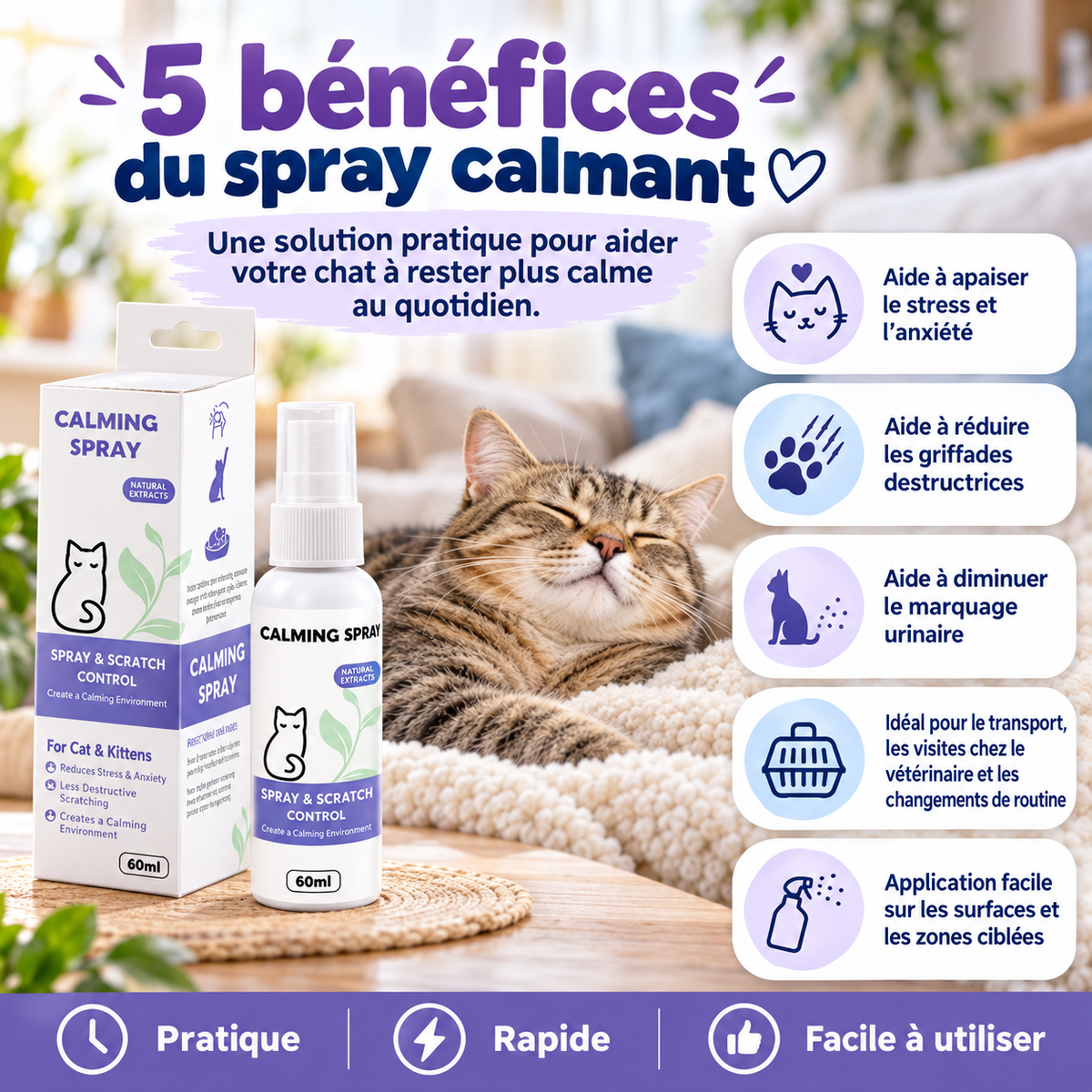 Brume apaisante pour chats